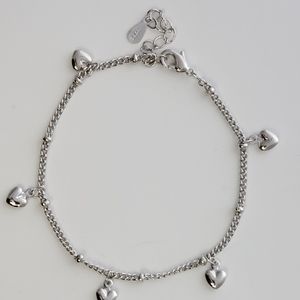 Sterling silver heart bracelet